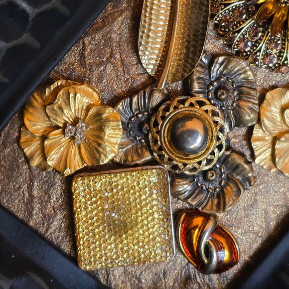 Handmade Framed Jewelry Art 8"W x 10"H - Picture 5 of 9